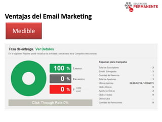 Ventajas del Email Marketing
Medible
 