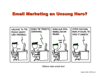 Email Marketing an Unsung Hero?




            Villains hate email too!

                                       Image Credits: XKCD.com
 