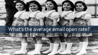 What’s the average email open rate?
 