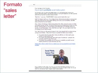 Formato
“sales
letter”
 
