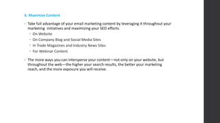 Example of Email Marketing template
layout
 