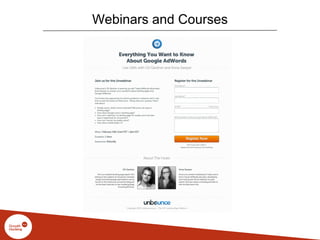 Webinars and Courses
 