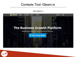 Contests Tool: Gleam.io
https://gleam.io
 