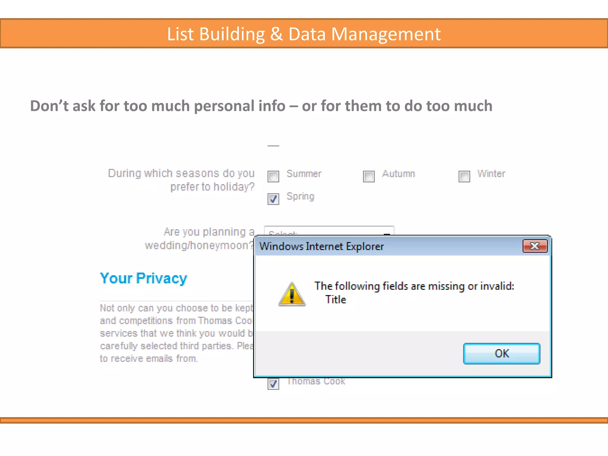  Take one key message and promote it. 