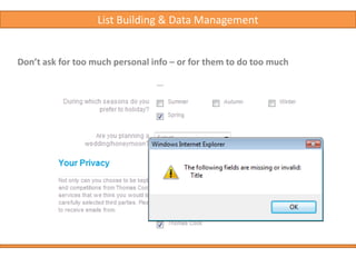  Take one key message and promote it. 