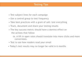  Link to SEI website Planning If doing a monthly email, map out 6 months in advance with at least two stories & creative for each month.