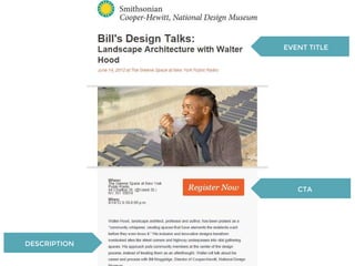 EVENT TITLE
CTA
TERTIARY FEATURE
DESCRIPTION
 