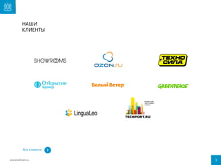 Наши
клиенты

Все клиенты
www.emailmatrix.ru

3

 