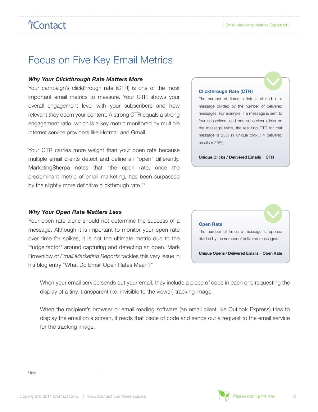 Email metrics
