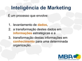 Inteligência de Marketing	Já sabemos da importância de uma lista própria de contatos para a eficiência do e-mail Marketing.	Para ser ainda mais eficiente a montagem e a manutenção dessa lista deve ser parte de um processo mais amplo: inteligência de marketing