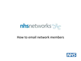 How to email network members
 