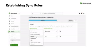 Establishing Sync Rules
 