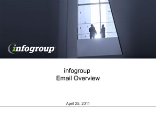 infogroup  Email Overview April 25, 2011 