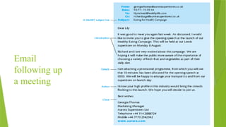 Email
following up
a meeting
 