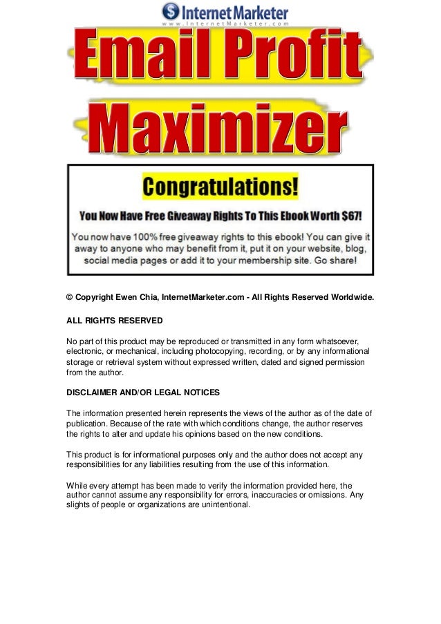 Email Profit Maximizer New !   Ways To Make Money Online - 