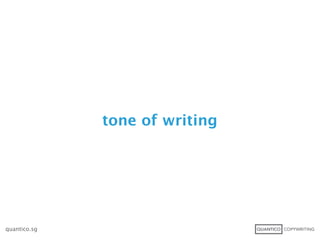 tone of writing




quantico.sg
 