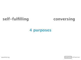 -ڳܱﬁlԲ                conversing

                  4 purposes




quantico.sg
 