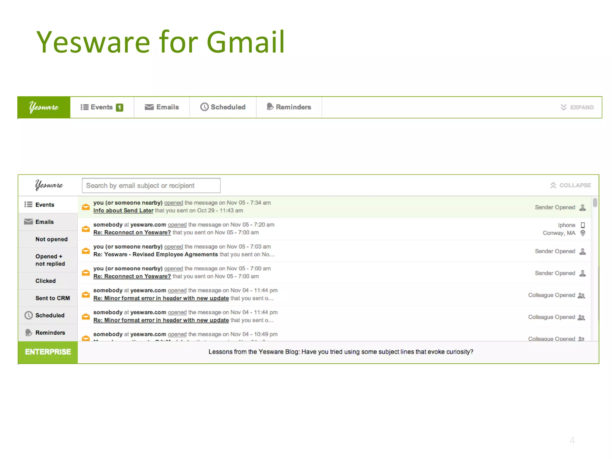 Yesware for Gmail

4

 