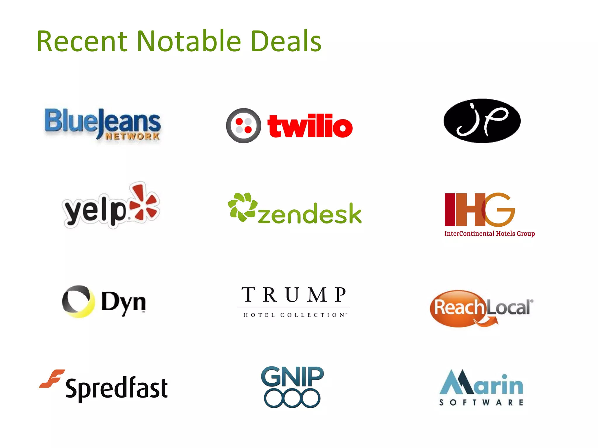 Recent Notable Deals

 