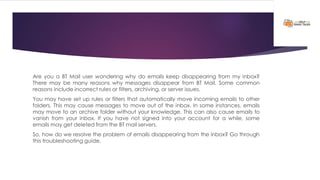 Emails Keep Disappearing from My Inbox [Resolved] | PDF