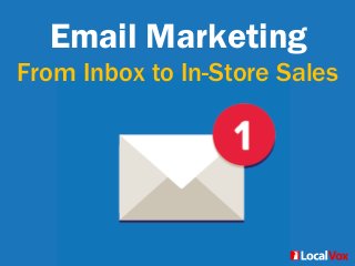 Email Marketing
From Inbox to In-Store Sales
 
