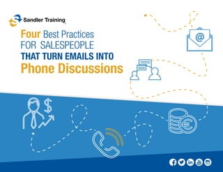 Four Best Practices
THAT TURN EMAILS INTO
Phone Discussions
FOR SALESPEOPLE
 