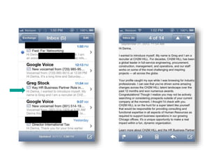InMails on Mobile Devices
 