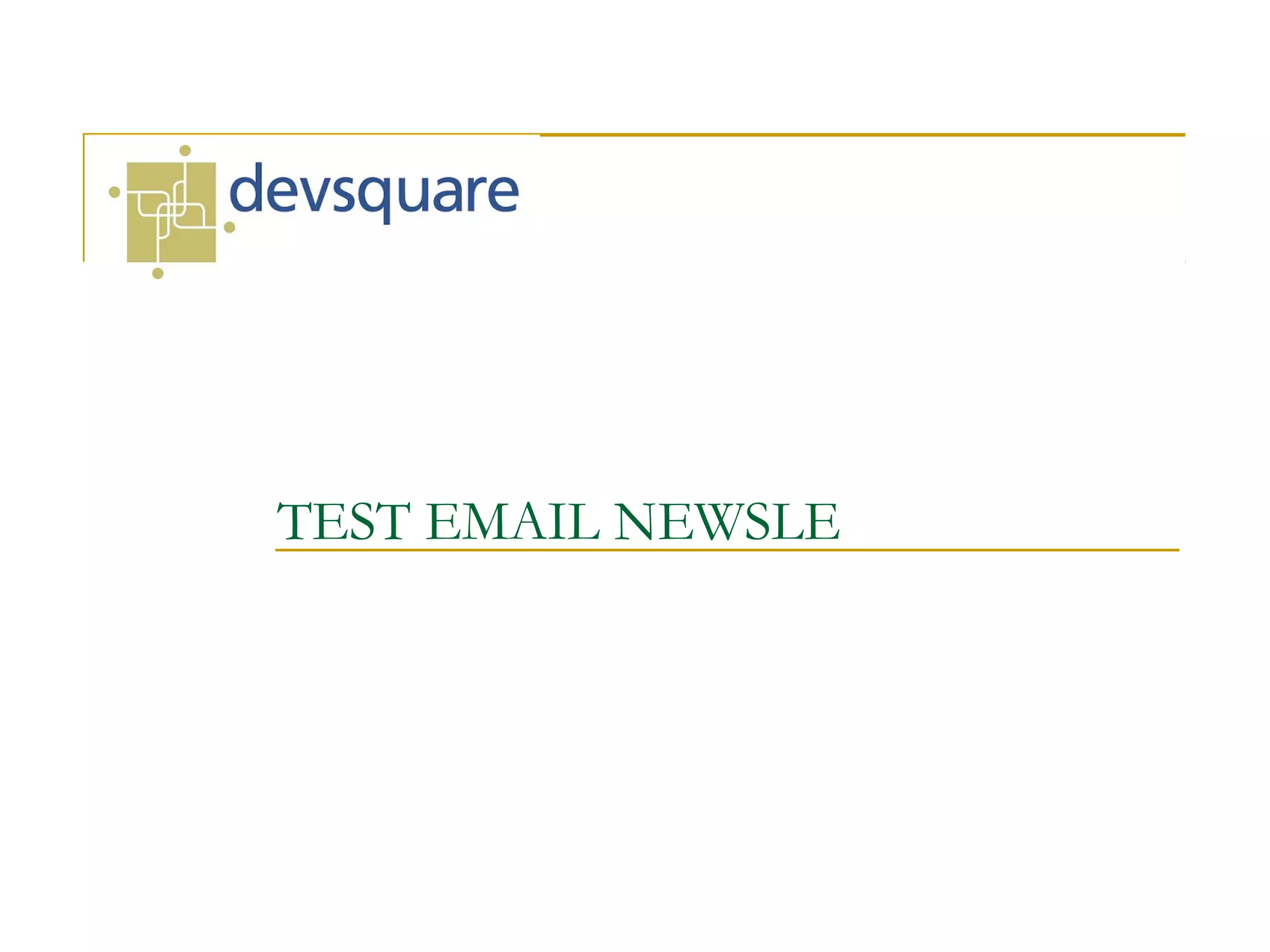 TEST EMAIL NEWSLE