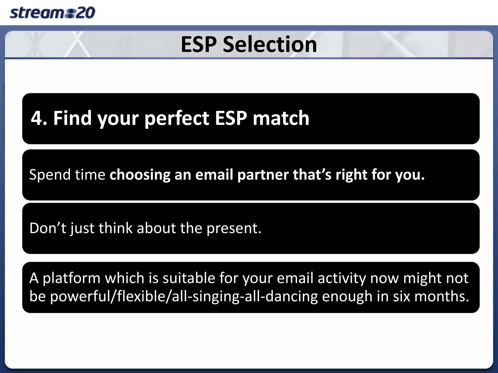 ESP Selection