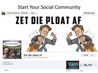 Start Your Social Community



                               More than 8000 fans
                               in the first 48 hours

                                Today over 52 000
                                fans on Facebook




          www.emailvision.be
 