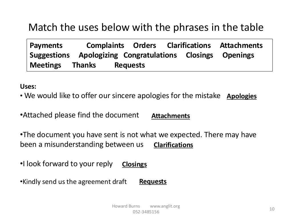 Email Writing Exercises