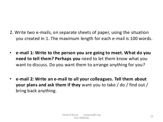 Email Writing Exercises