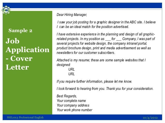 Addressing cover letter without address