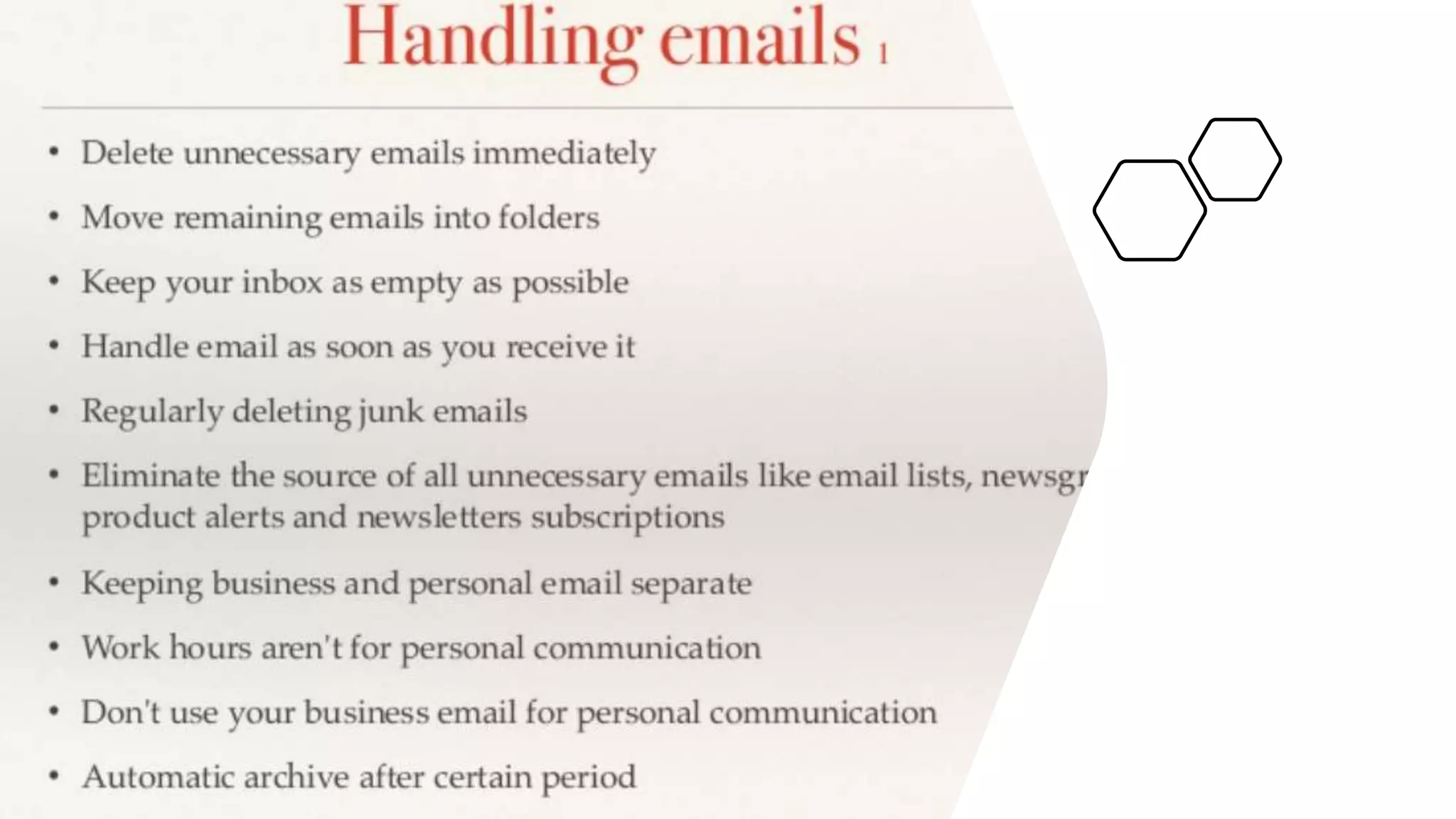 Email writing skills