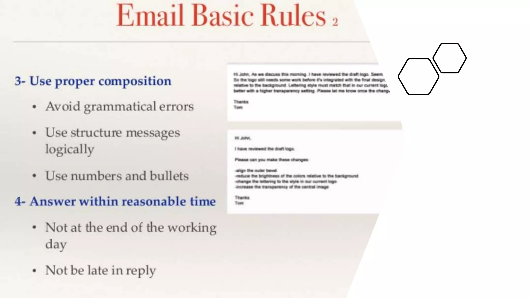 Email writing skills