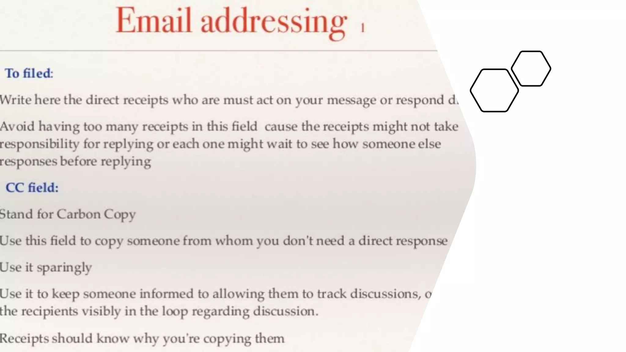 Email writing skills