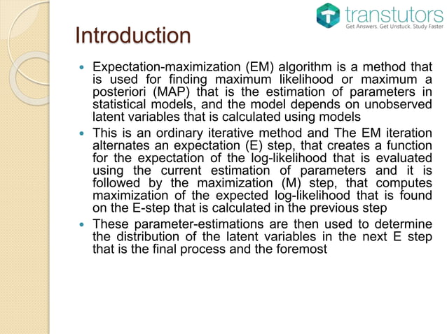 Em Algorithm | Statistics | PPT