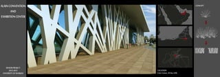 ALAINCONVENTION
AND
EXHIBITIONCENTER
SENIORPROJECT
2012-2013
UNVERSITYOFSHARJAH CivicCenter,AlAin,UAE.
LOCATION
CONCEPT
 