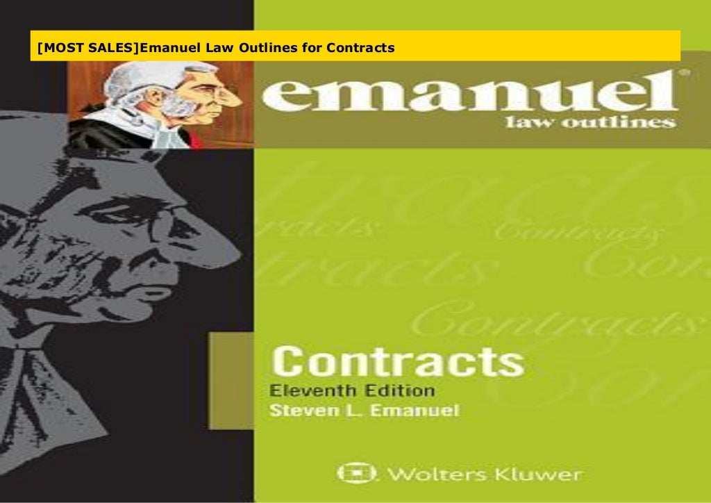 [MOST SALES]Emanuel Law Outlines for Contracts