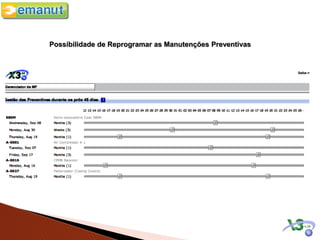 Possibilidade de Reprogramar as Manutenções Preventivas
 