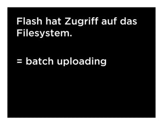 Emanzipiertes JavaScript und das Coming Out der Flash Community