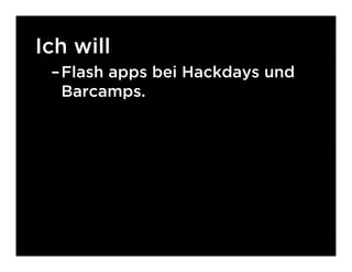 Emanzipiertes JavaScript und das Coming Out der Flash Community