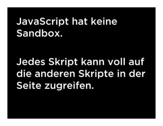 Emanzipiertes JavaScript und das Coming Out der Flash Community