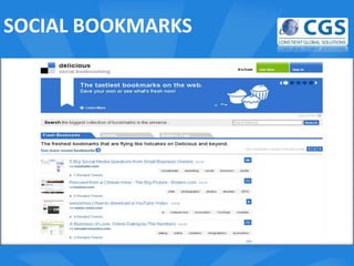 SOCIAL BOOKMARKS



              o
 