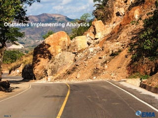 Obstacles Implementing Analytics
Slide 9 © 2015 Enterprise Management Associates, Inc.
 