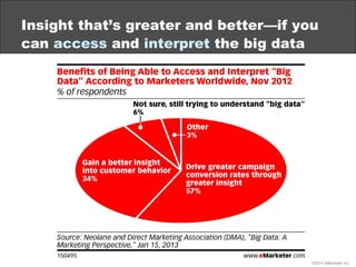 Insight that’s greater and better—if you
can access and interpret the big data
©2013 eMarketer Inc.