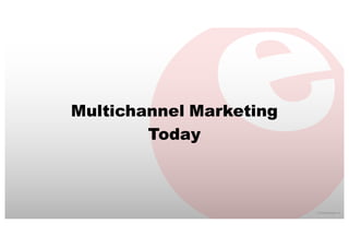 ©  2016  eMarketer  Inc.
Multichannel Marketing
Today
 