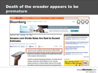 Death of the ereader appears to be  premature 