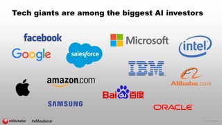 © 2016 eMarketer Inc.
Tech giants are among the biggest AI investors
#eMwebinar
 