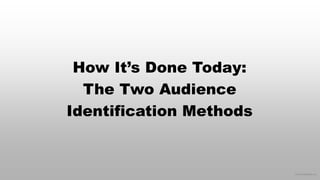 © 2016 eMarketer Inc.
How It’s Done Today:
The Two Audience
Identification Methods
 